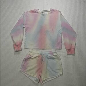 Athleta Kids Tie-Dye Matching Set - Pink, Blue, Yellow